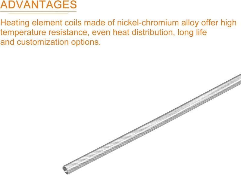 Rebower Heating Element Coil Wire Kiln Furnace Heater Wire [for Metal Casting, Heat Treating,] - AC220V 500W / AC110V 125W /4mm x 200mm /15 Pcs - Image 3